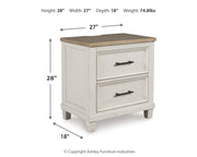 Shaybrock King Panel Bed with Dresser and 2 Nightstands in Antique White from Ashley - Luna Furniture