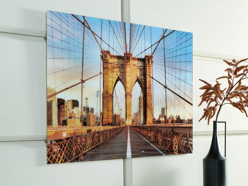 Shayward Blue/Amber Wall Art - A8000435