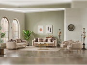 Shelby 4-pieces (2 Sofa & 2 Chair) Livingroom Set Beige in Beige - 101-SHE-ORK-321