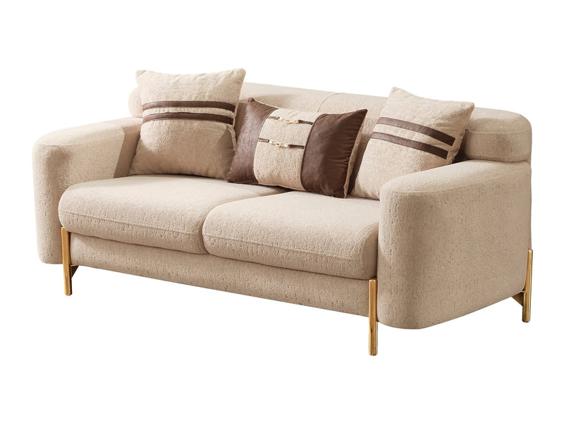 Shelby 4-pieces (2 Sofa & 2 Chair) Livingroom Set Beige in Beige - 101-SHE-ORK-321