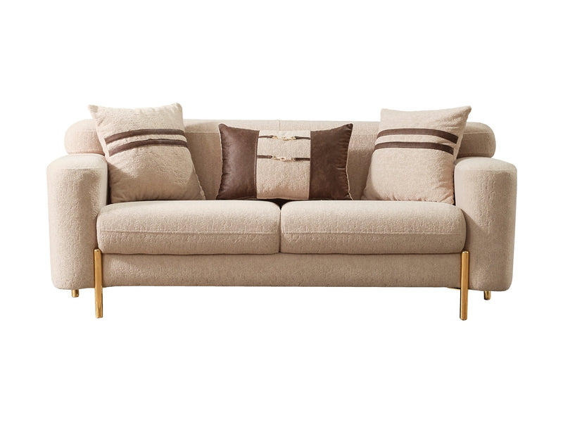 Shelby 4-pieces (2 Sofa & 2 Chair) Livingroom Set Beige in Beige - 101-SHE-ORK-321