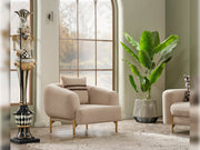 Shelby 4-pieces (2 Sofa & 2 Chair) Livingroom Set Beige in Beige - 101-SHE-ORK-321