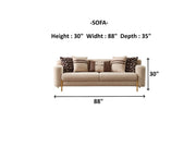 Shelby 4-pieces (2 Sofa & 2 Chair) Livingroom Set Beige in Beige - 101-SHE-ORK-321
