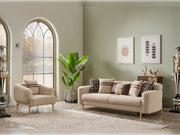 Shelby 4-pieces (2 Sofa & 2 Chair) Livingroom Set Beige in Beige - 101-SHE-ORK-321
