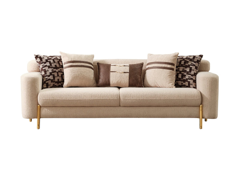 Shelby 4-pieces (2 Sofa & 2 Chair) Livingroom Set Beige in Beige - 101-SHE-ORK-321