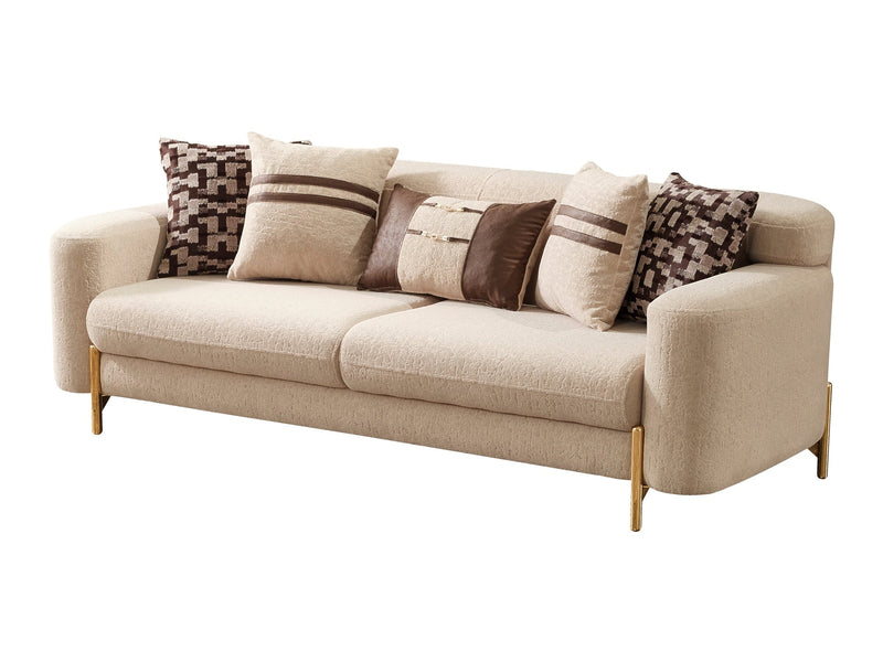 Shelby 4-pieces (2 Sofa & 2 Chair) Livingroom Set Beige in Beige - 101-SHE-ORK-321