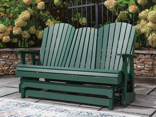 Shell Beach Green Outdoor Loveseat Glider - PCP115-835