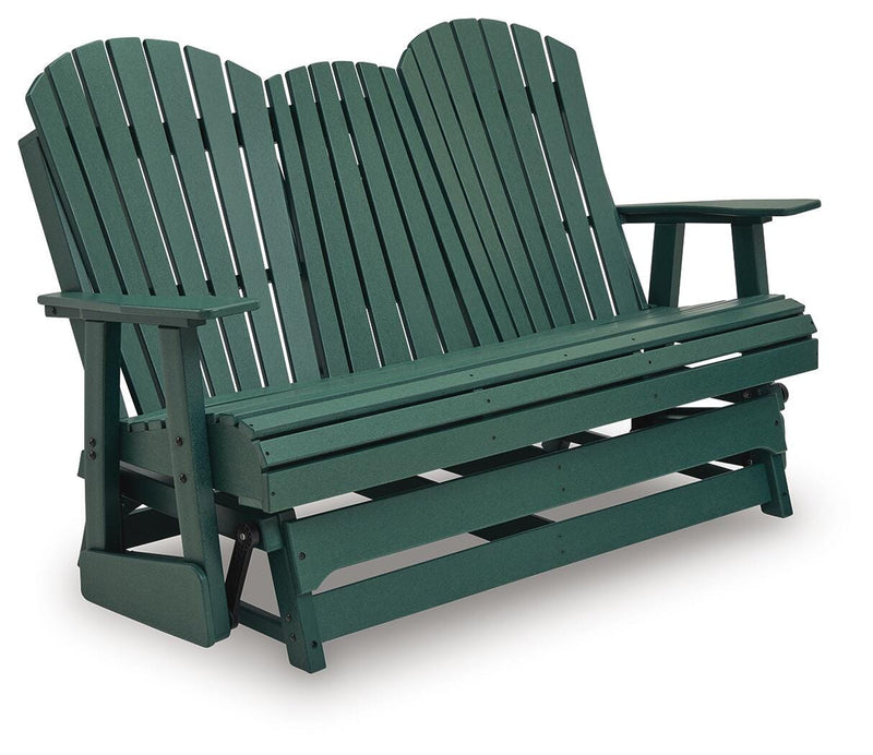 Shell Beach Green Outdoor Loveseat Glider - PCP115-835