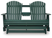 Shell Beach Green Outdoor Loveseat Glider - PCP115-835