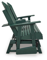 Shell Beach Green Outdoor Loveseat Glider - PCP115-835