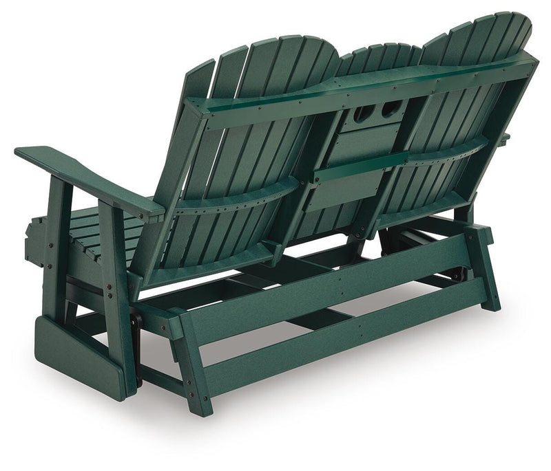 Shell Beach Green Outdoor Loveseat Glider - PCP115-835