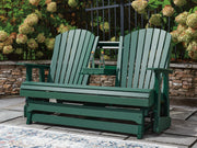 Shell Beach Green Outdoor Loveseat Glider - PCP115-835