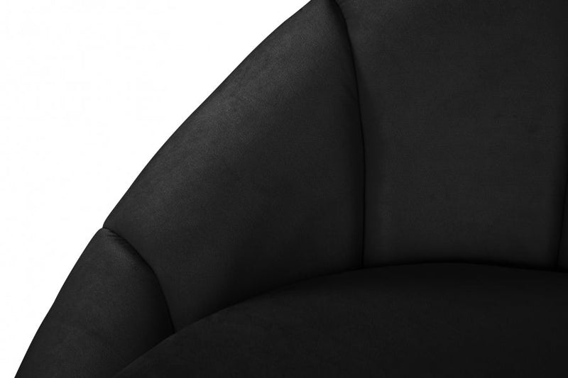 Shelly 91.5" Velvet Upholstered Sofa in Black - 623Black-S