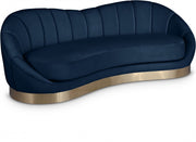 Shelly 91.5" Velvet Upholstered Sofa in Blue - 623Navy-S