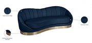 Shelly 91.5" Velvet Upholstered Sofa in Blue - 623Navy-S