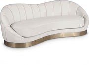 Shelly 91.5" Velvet Upholstered Sofa in Cream - 623Cream-S