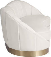 Shelly 91.5" Velvet Upholstered Sofa in Cream - 623Cream-S