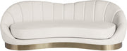 Shelly 91.5" Velvet Upholstered Sofa in Cream - 623Cream-S