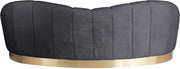 Shelly 91.5" Velvet Upholstered Sofa in Grey - 623Grey-S