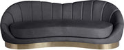 Shelly 91.5" Velvet Upholstered Sofa in Grey - 623Grey-S