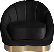 Shelly Velvet Upholstered Chair in Black - 623Black-C