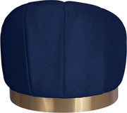Shelly Velvet Upholstered Chair in Blue - 623Navy-C