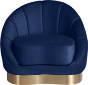 Shelly Velvet Upholstered Chair in Blue - 623Navy-C