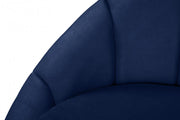 Shelly Velvet Upholstered Chair in Blue - 623Navy-C