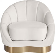 Shelly Velvet Upholstered Chair in Cream - 623Cream-C