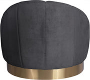 Shelly Velvet Upholstered Chair in Grey - 623Grey-C