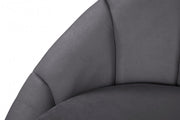Shelly Velvet Upholstered Chair in Grey - 623Grey-C