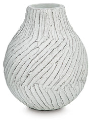 Shelvie Distressed White Vase - A2000848