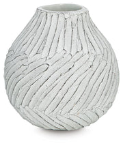 Shelvie Distressed White Vase - A2000849