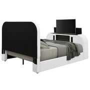 Shelyn EK Bed w/LED, TV Cabinet, Fireplace & Bluetooth - BD04751EK