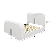 Shelyn EK Bed w/LED, TV Cabinet, Fireplace & Bluetooth - BD04751EK