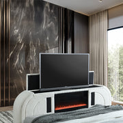 Shelyn EK Bed w/LED, TV Cabinet, Fireplace & Bluetooth - BD04751EK