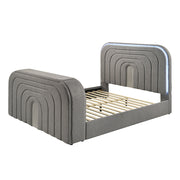 Shelyn EK Bed w/LED, TV Stand, Fireplace & Bluetooth - BD05651EK