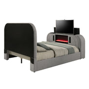 Shelyn EK Bed w/LED, TV Stand, Fireplace & Bluetooth - BD05651EK