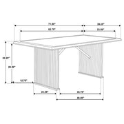 Sherwood 72-inch Rectangular Dining Table Brown - 193591