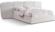 Shiloh Boucle Fabric King Bed (3 Boxes) Cream - Gate FurnitureKing Bed