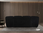 Shiloh Boucle Fabric Queen Bed (3 Boxes) Black - Gate FurnitureQueen Bed