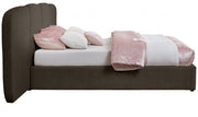 Shiloh Boucle Fabric Queen Bed (3 Boxes) Brown - Gate FurnitureQueen Bed