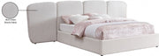 Shiloh Boucle Fabric Queen Bed (3 Boxes) Cream - Gate FurnitureQueen Bed