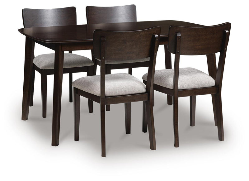 Shorbyn Merlot Dining Table and 4 Chairs (Set of 5) - PCD607-225