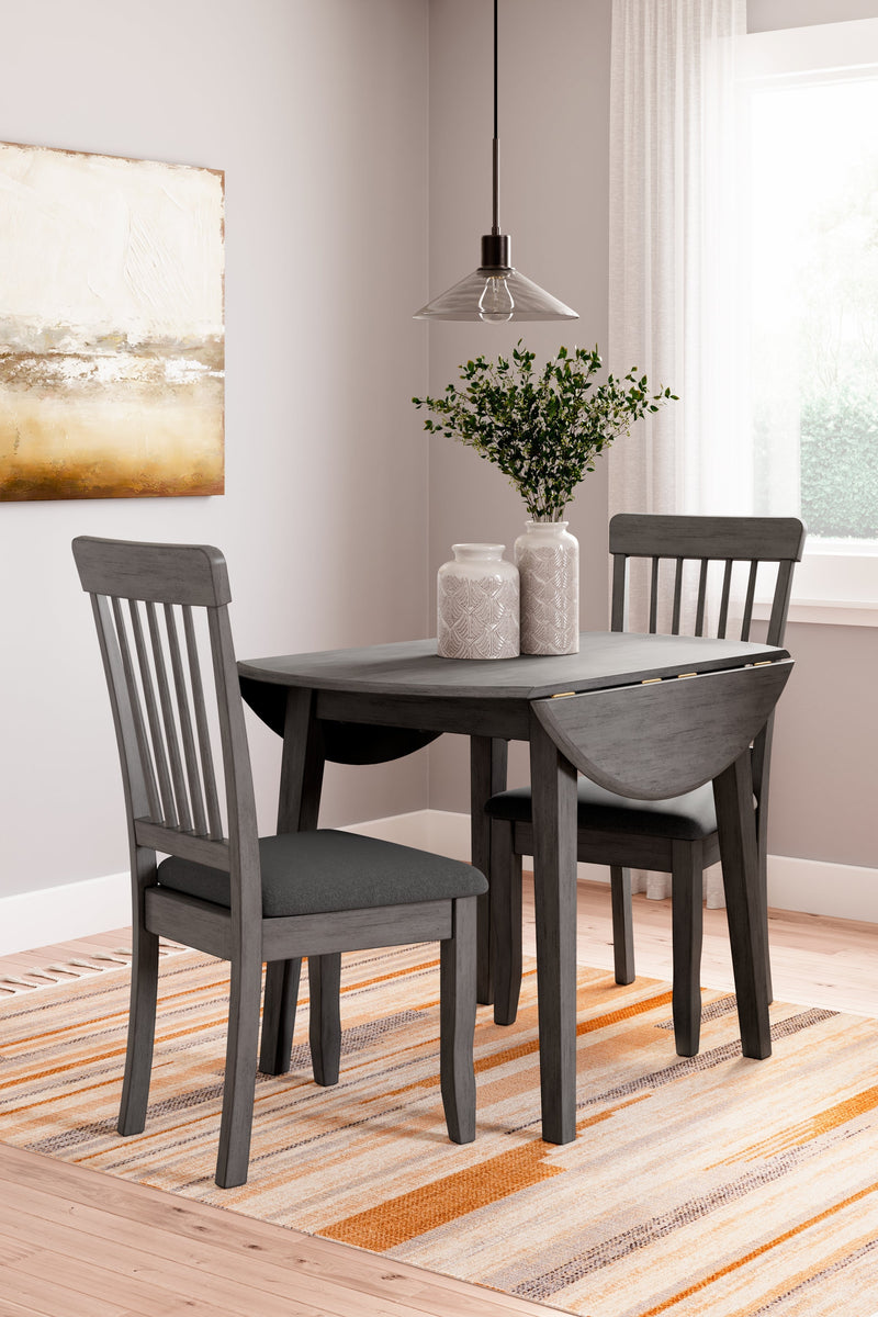 Shullden Gray Dining Table and 2 Chairs - Gate FurnitureDining Room Set