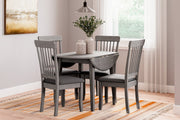 Shullden Gray Dining Table and 4 Chairs - Gate FurnitureDining Room Set