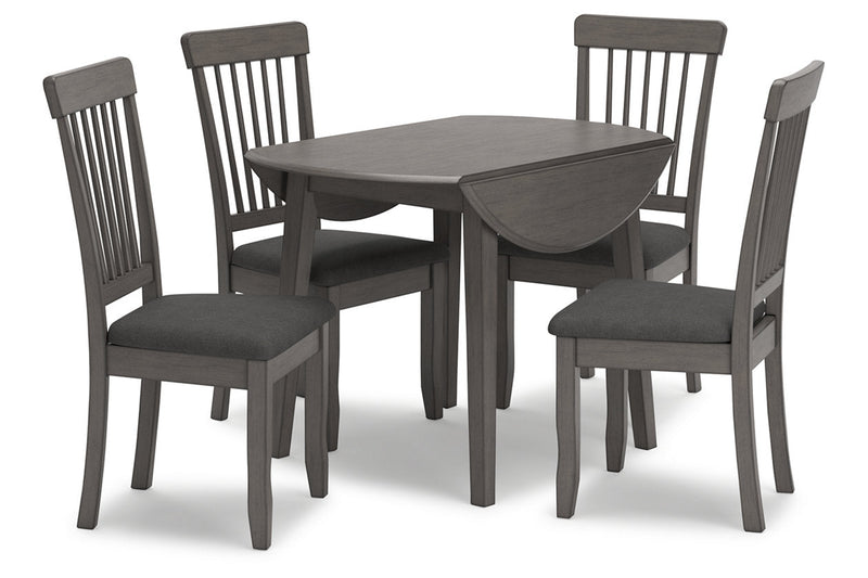 Shullden Gray Dining Table and 4 Chairs - Gate FurnitureDining Room Set