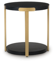 Shylore Black/Brass Finish Table (Set of 3) - T410-13