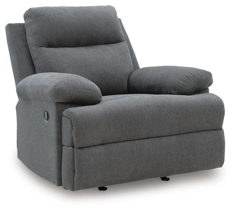 Side-Swipe Charcoal Recliner - PC9140625