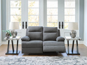 Side-Swipe Charcoal Reclining Loveseat - PC9140686